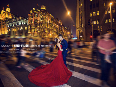 上海婚紗照旅拍上海婚紗攝影.外灘夜景客片.